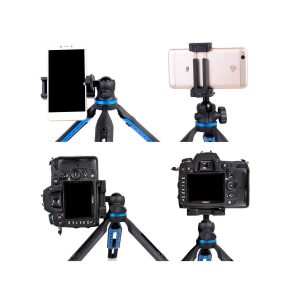 Mini treppiede da tavolo portatile 2 in 1 per smartphone e fotocamera digitale
